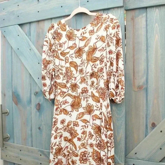 Floral Printed Midi NICHOLAS Danielle Dress Size 6 - Picture 8 of 10